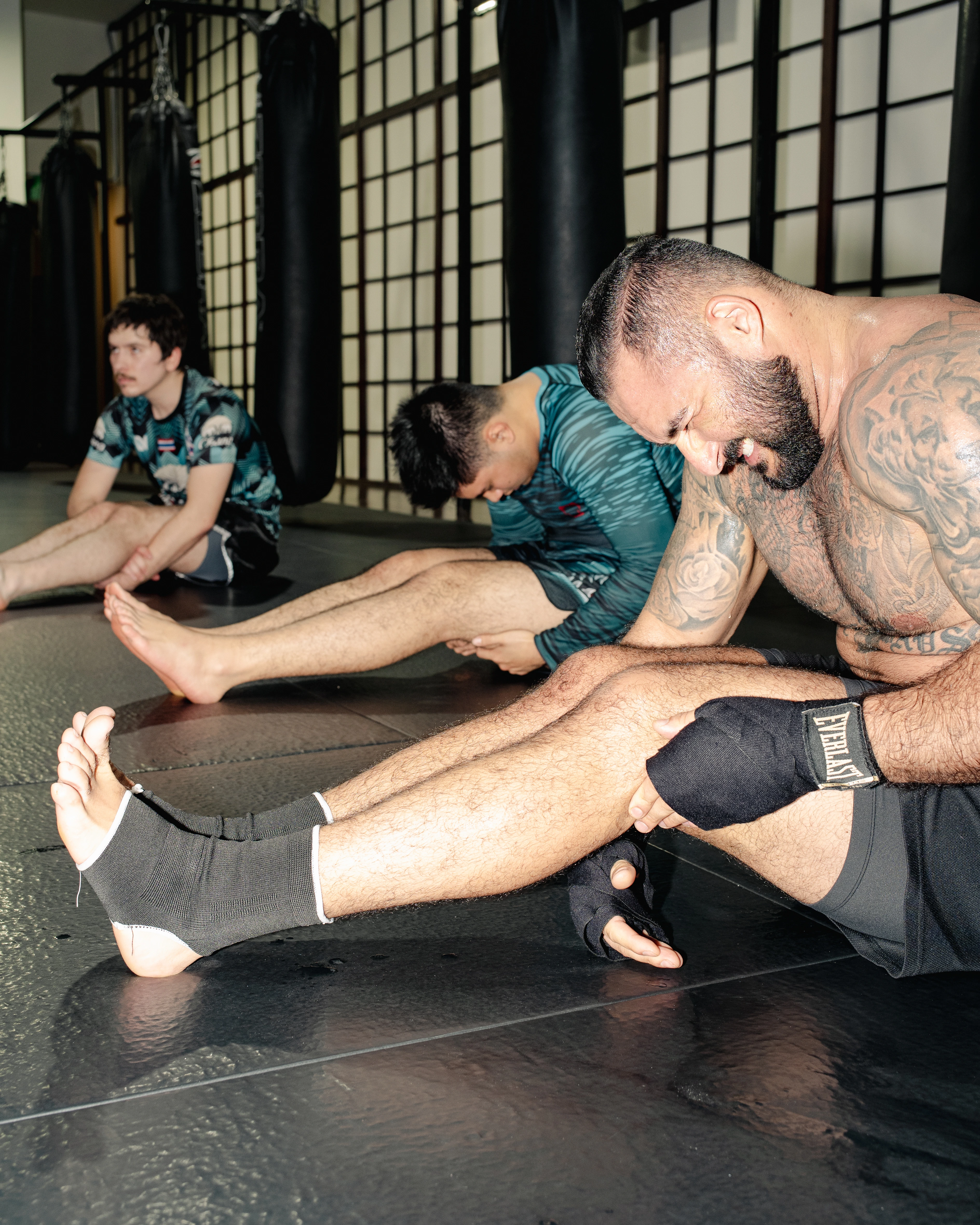 Group warm-up and conditioning at 10th Planet Covina